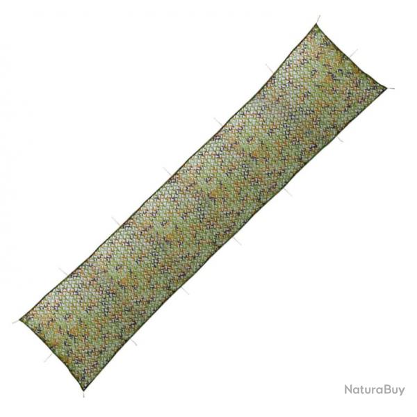 Filet de camouflage vert 1,5 x 10 m en polyester avec sac - Lger et rsistant