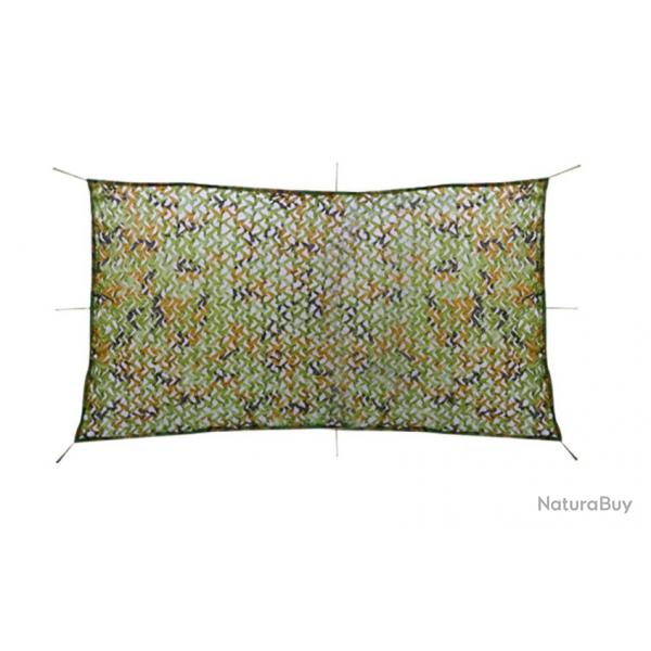 Filet de camouflage vert 1,5 x 3 m en polyester avec sac - Compact et polyvalent