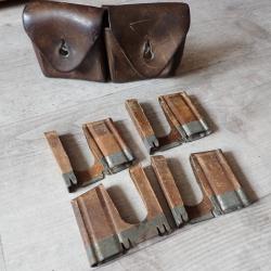 1929 CARTOUCHIERE SUISSE + 4 clips pour 1889, K11 ou K31 RUBIN SCHMIDT