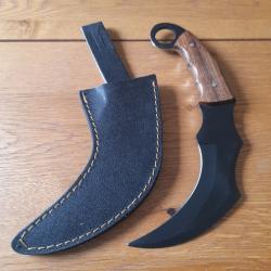 KARAMBI ACIER 1055 BLACK NEUF ETUI NILON TRES EPAI
