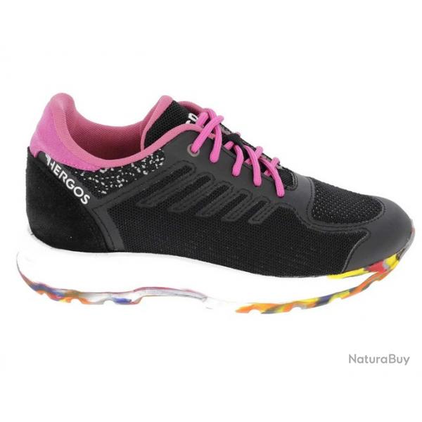 H3000 - Chaussure sneaker George avec semelle amovible - Femme - Noir - HERGOS