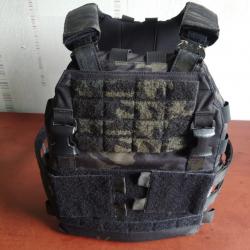 porte plaque hexatac multicam noir