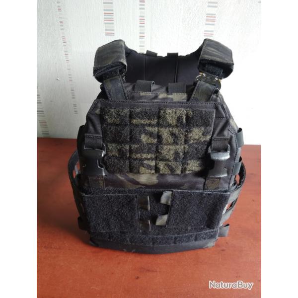 porte plaque hexatac multicam noir