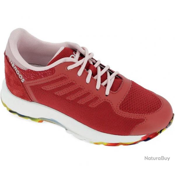 H3000 - Chaussure sneaker George avec semelle amovible - Femme - Rouge - HERGOS