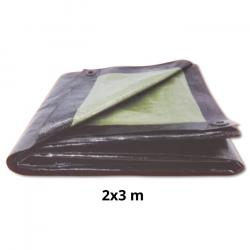 Bâche marron 2x3 m 140g/m2 - Résistante et étanche - Noir