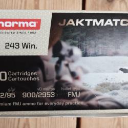 .243 win Norma 95gr jaktmatch - bte 50