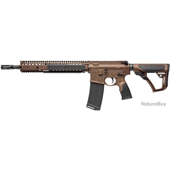Fusil d'assaut Daniel Dfense M4 Mil Spec Brown Canon 14.5" Noir cal. 5.56