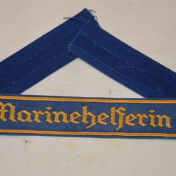 BANDE DE BRAS ALLEMANDE MARINEHELFERIN-GERMAN KGM CUFF TITTLE 2°WW-2°WW-ÄRMELBAND MARINE