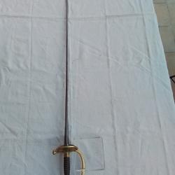 Rare épée d'officier du service de santé avec lame à la Preval