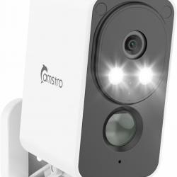 Caméra Surveillance 2K WiFi Exterieure sans Fil Batterie, Vision Nocturne Couleur, AI & PIR Détectio