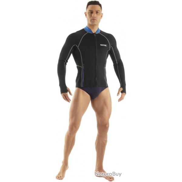 SEAC Lover Veste en noprne Super Extensible  Manches Longues avec Fermeture clair sur Le Devant,