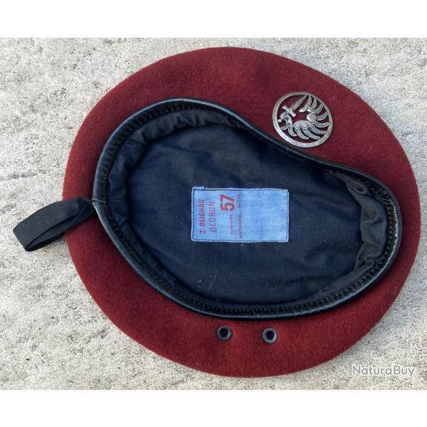 Beret Rouge Parachutiste T.57,annes 70/80