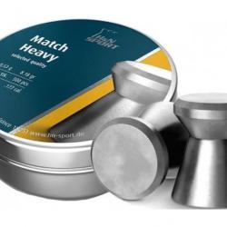 Plombs H&N Match Heavy diamètre 4.50 4.49mm