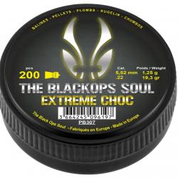Plombs The Black Ops Soul à tête Extrem Choc cal. 5,5 mm