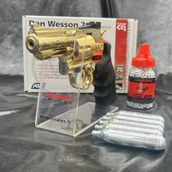 Pack prêt à tirer REVOLVER "GNB DAN WESSON 2.5'' - GOLD - Cal 4.5BBS - CO2