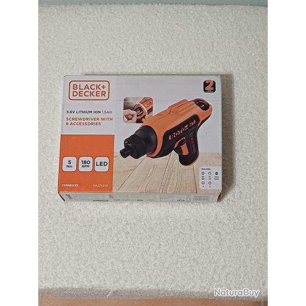 Visseuse Black & Decker Roto-Bit CS36BS neuve jamais ouverte.