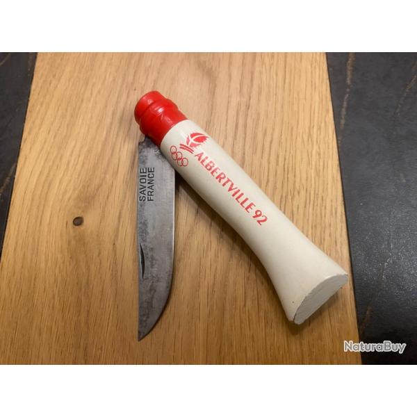 Couteau Opinel numro 8 de collection  Jeux Olympiques d'Albertville1992