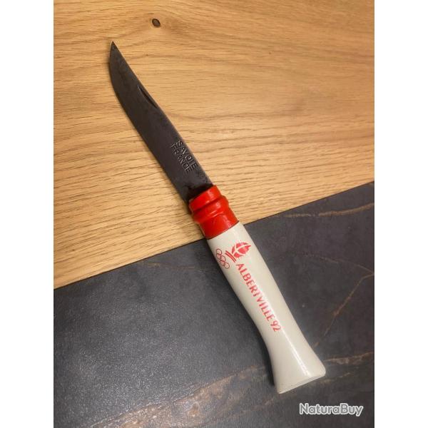 Couteau Opinel numro 8 de collection  Jeux Olympiques d'Albertville1992