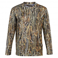 T Shirt manches longues de chasse roseaux Ghostcamo Percussion