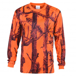 T Shirt manches longues de chasse Fluo Ghostcamo Percussion