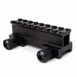 Réhausse de rail picatinny de 2,5 cm et 8,5 cm de long avec attache sans outil