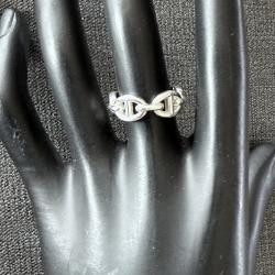 Bague HERMES neuve en argent - chaine d'ancre - taille 52 - Hermès