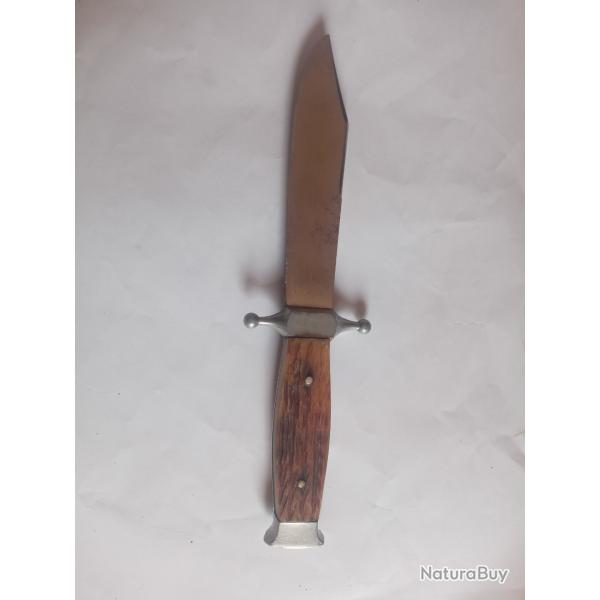 Couteau jeunesse franais anne 1930 1950 Couteau de chasse reconstitution WW2 aluminium inox scout