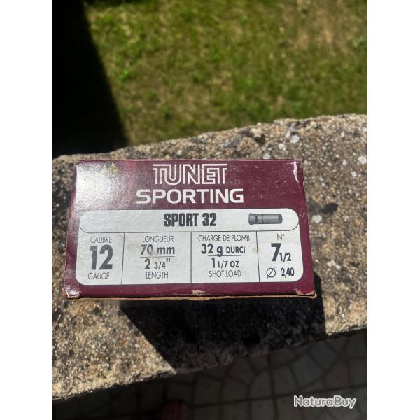 Cartouches TUNET SPORTING Calibre 12
