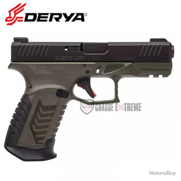 Pistolet DERYA DY9 Cal 9x19 Noir/Vert
