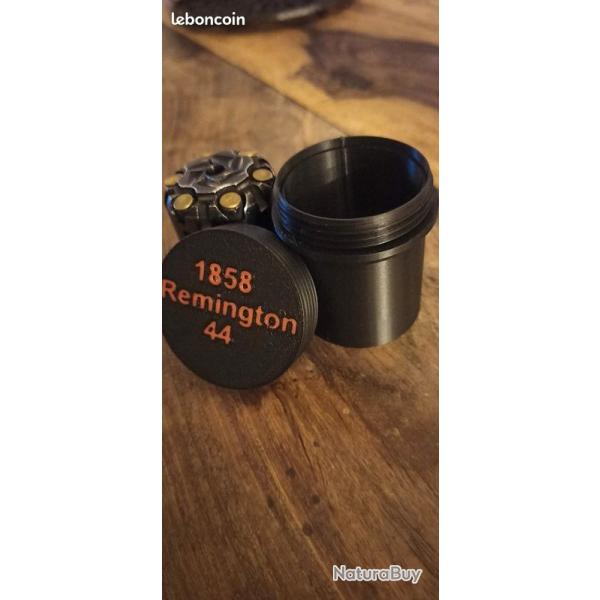 Bote  barillet Remington 1858 cal 44 Pietta Uberti pour rvolver  poudre noire
