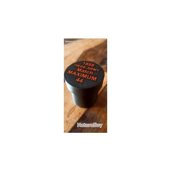 Bote  barillet pour rvolver Remington 1858 Hege army match maximum 44  poudre noire.