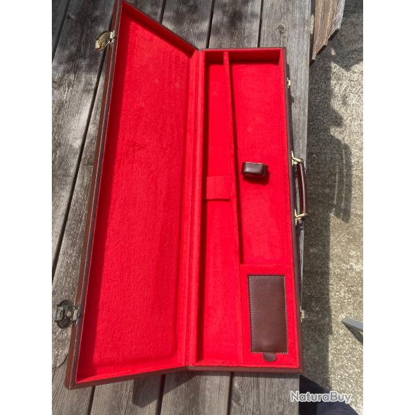 Magnifique mallette en cuir feutr pour fusil