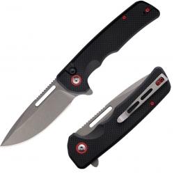 Couteau Utica Cutlery Company Disruption IV Acier D2 Manche G10 Noir Bouton Lock USA UTKE45