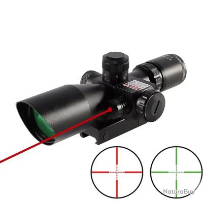Lunette De Visée Paike 3-9x40 | Réticule Mil-Dot Rouge/vert Illuminé | Étanche, Compacte Pour Chasse Et Tir Tactique