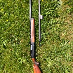 Fusil semi-automatique Beretta A 301 -cal 12/76 avec 2 canon