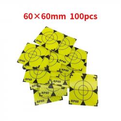 Cibles de tir réfléchissantes vert 60x60mm JYX 100pcs - 60x60MM