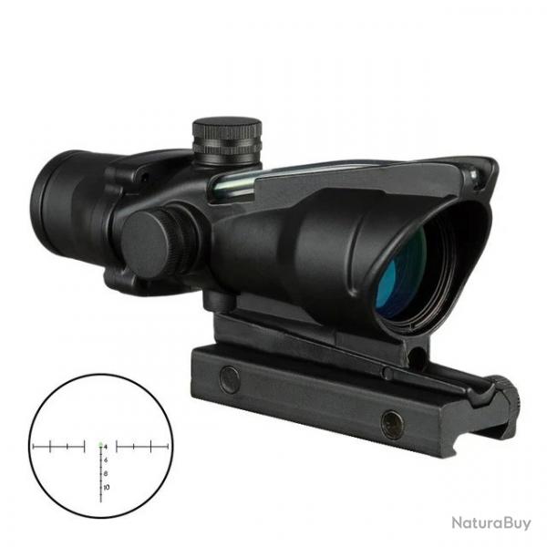 Lunette de chasse 4x32, Fiber optique relle -**green chevron