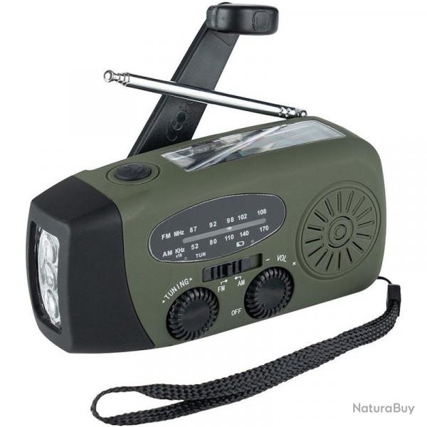 Radio & lampe torche solaire  manivelle dynamo Fosco