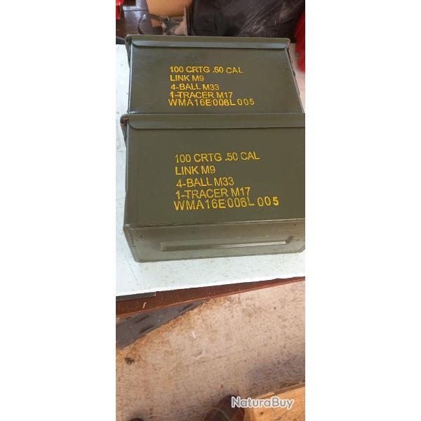 lot de 2 boites  munitions us