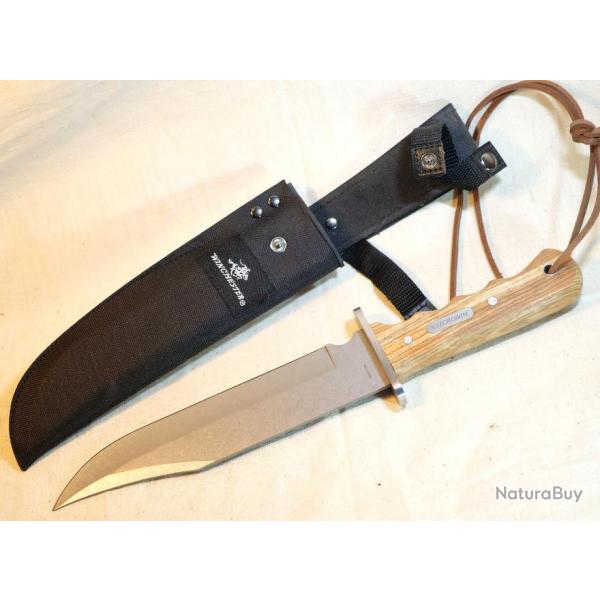 MAGNIFIQUE Couteau de grande taille WINCHESTER type BOWIE de bonne qualit - ref EBR24CWI001