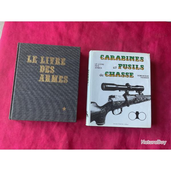 Lot de deux livres anciens sur les armes de Dominique Venner