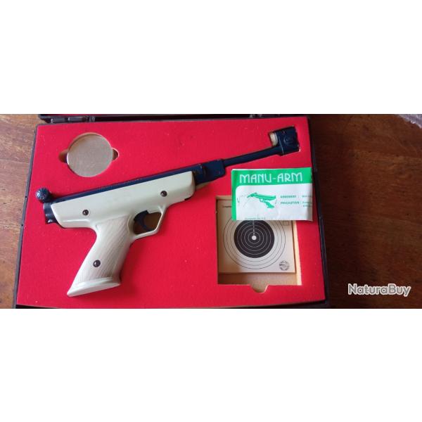 Pistolet  plombs Manu arme cal 4,5 177