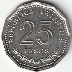 Pièce de Monnaie ARGENTINE 25 Pesos Faustino Sarmiento 1968