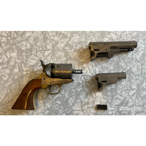 revolver 1851 navy yank calibre 44 grav avec ses deux canons