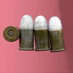 Lot de 4 cartouches 450 Revolver Bull Dog - percussion centrale couverte