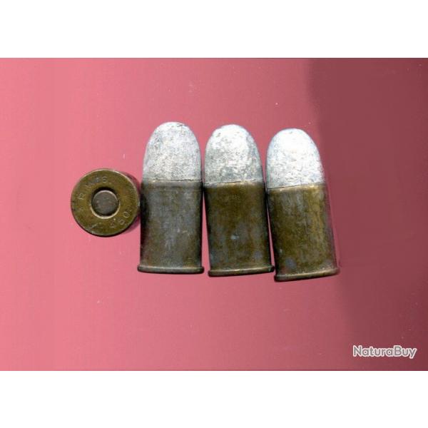 Lot de 4 cartouches 450 Revolver Bull Dog - percussion centrale couverte
