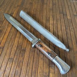 BAIONNETTE ALLEMANDE MAUSER 1884/98 TRÈS RARE MARQUAGE J.MEHLICH A.G.BERLIN.C DATÉE 1915 WW1 - 14-18