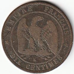 Pièce de Monnaie  France Dix centimes NAPOLEON III 1854 K