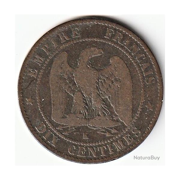 Pice de Monnaie  France Dix centimes NAPOLEON III 1854 K