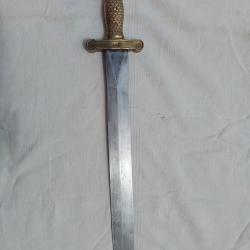 Beau glaive d'artillerie à pied modèle 1816 avec lame modifiée